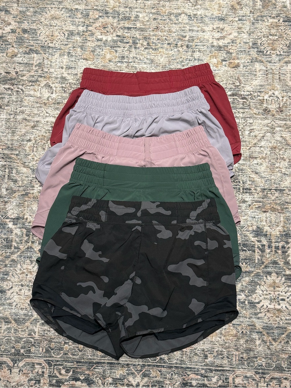 Mondetta Athletic Shorts 5-Pack - pink (dark/light), purple, green, black camo
